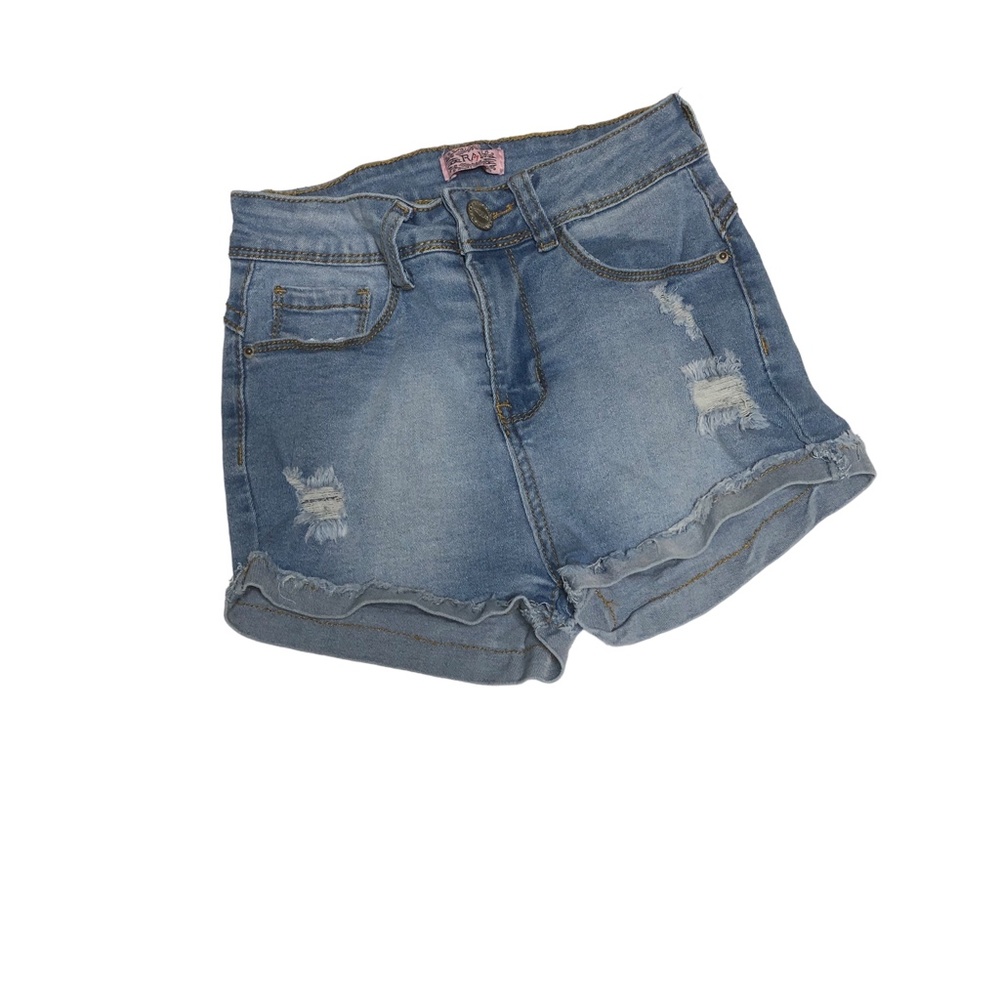 RAW 7 Jeans High Waisted Ripped Stretchy Denim Jean Shorts Size 1